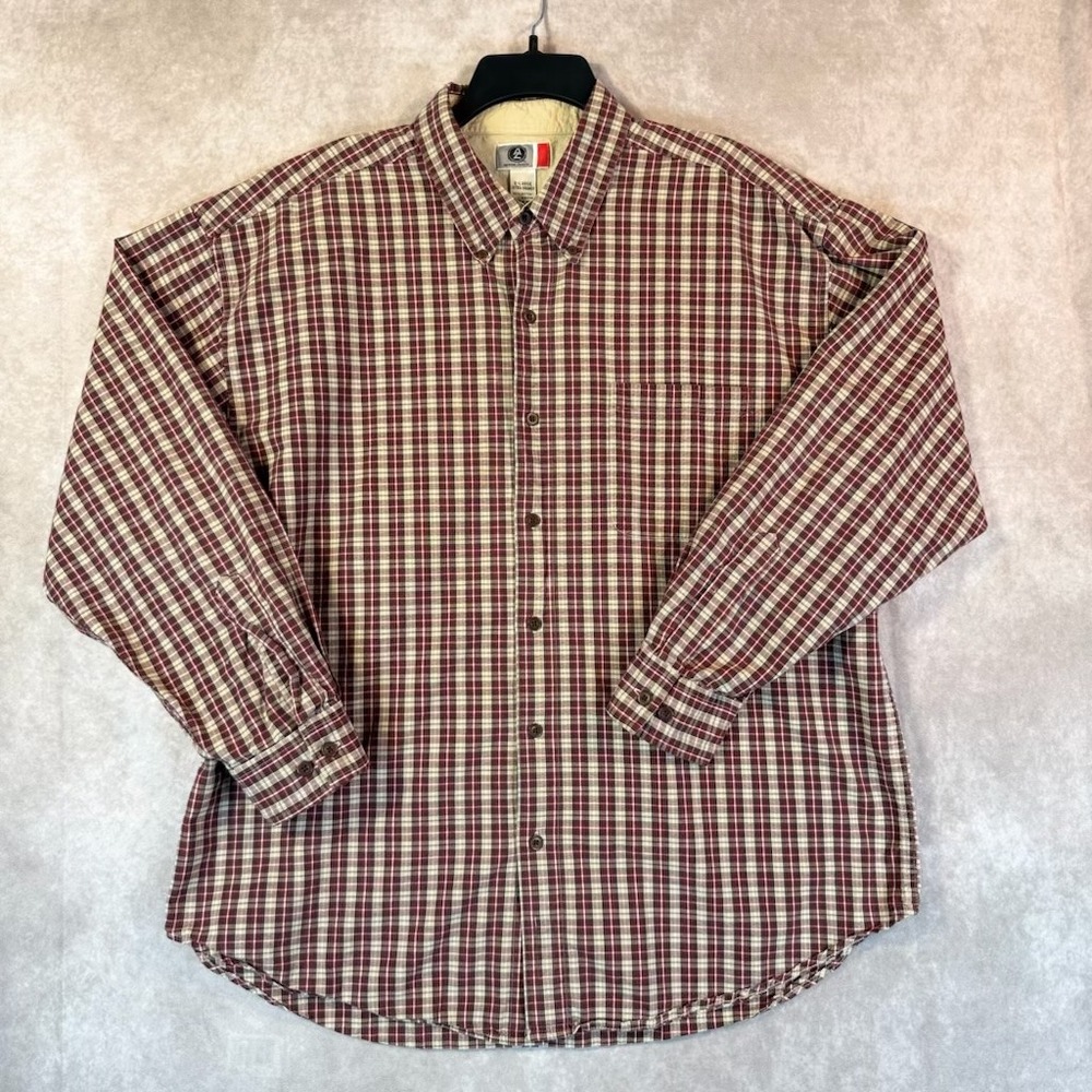 Arizona Jean Co Vtg Shirt Men XL Plaid Button 90s Grunge Y2K Skater Indie Sleaze